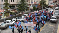 Vezirköprü'de Doğu Türkistan için yürüyüş düzenlendi
